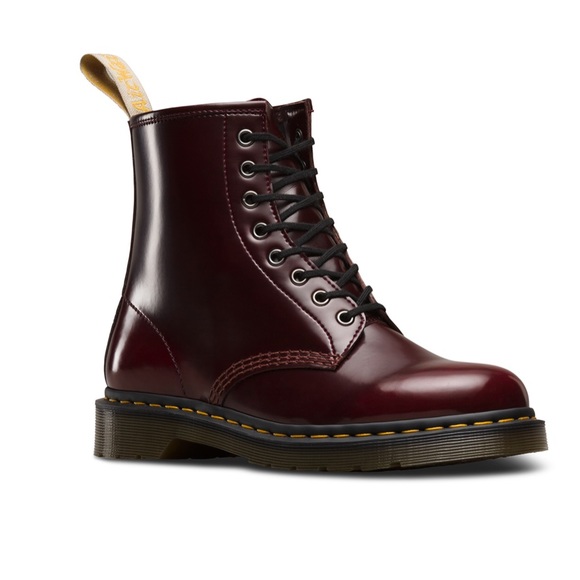vegan cherry doc martens
